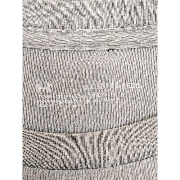 Under Armour Freedom T-Shirt Mens 2XL American Flag Logo Gray Short Sleeve Loose - Picture 3 of 7